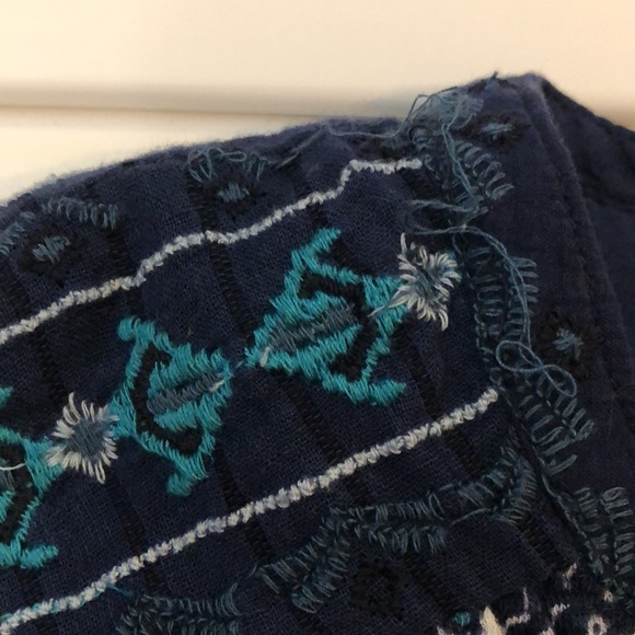 Lucky Brand bohemian floral print tank top with embroidery accent - Picture 8 of 13